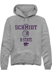 Brenna Schmidt  Rally K-State Wildcats Mens Graphite NIL Sport Icon Long Sleeve Hoodie