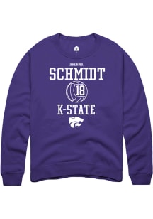 Brenna Schmidt  Rally K-State Wildcats Mens Purple NIL Sport Icon Long Sleeve Crew Sweatshirt
