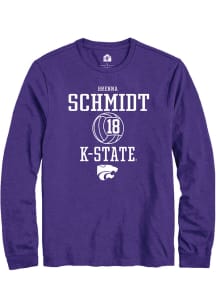 Brenna Schmidt  K-State Wildcats Purple Rally NIL Sport Icon Long Sleeve T Shirt