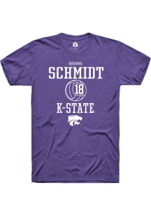 Brenna Schmidt  K-State Wildcats Purple Rally NIL Sport Icon Short Sleeve T Shirt