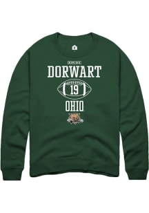 Dominic Dorwart  Rally Ohio Bobcats Mens Green NIL Sport Icon Long Sleeve Crew Sweatshirt