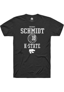 Brenna Schmidt  K-State Wildcats Black Rally NIL Sport Icon Short Sleeve T Shirt