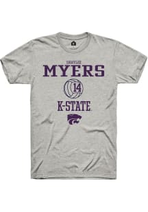 Shaylee Myers  K-State Wildcats Ash Rally NIL Sport Icon Short Sleeve T Shirt