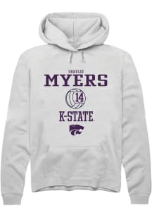 Shaylee Myers  Rally K-State Wildcats Mens White NIL Sport Icon Long Sleeve Hoodie