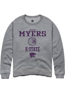 Shaylee Myers  Rally K-State Wildcats Mens Graphite NIL Sport Icon Long Sleeve Crew Sweatshirt