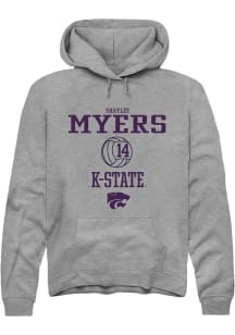 Shaylee Myers  Rally K-State Wildcats Mens Graphite NIL Sport Icon Long Sleeve Hoodie