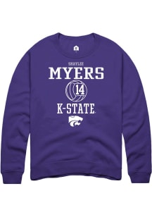 Shaylee Myers  Rally K-State Wildcats Mens Purple NIL Sport Icon Long Sleeve Crew Sweatshirt