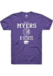 Shaylee Myers  K-State Wildcats Purple Rally NIL Sport Icon Short Sleeve T Shirt