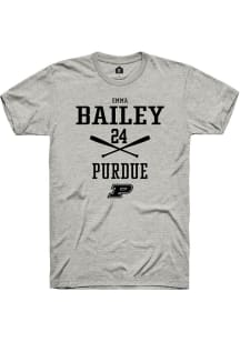 Emma Bailey  Purdue Boilermakers Ash Rally NIL Sport Icon Short Sleeve T Shirt