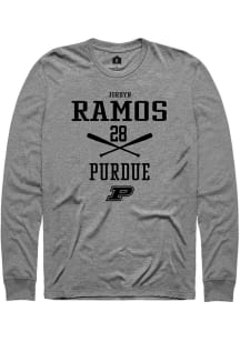 Jordyn Ramos  Purdue Boilermakers Graphite Rally NIL Sport Icon Long Sleeve T Shirt
