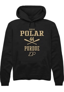 Moriah Polar  Rally Purdue Boilermakers Mens Black NIL Sport Icon Long Sleeve Hoodie