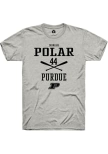 Moriah Polar  Purdue Boilermakers Ash Rally NIL Sport Icon Short Sleeve T Shirt