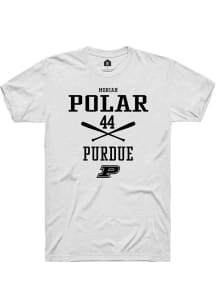 Moriah Polar  Purdue Boilermakers White Rally NIL Sport Icon Short Sleeve T Shirt