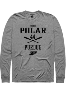 Moriah Polar  Purdue Boilermakers Graphite Rally NIL Sport Icon Long Sleeve T Shirt