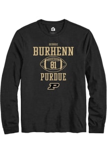 George Burhenn  Purdue Boilermakers Black Rally NIL Sport Icon Long Sleeve T Shirt