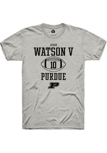 Jesse Watson V  Purdue Boilermakers Ash Rally NIL Sport Icon Short Sleeve T Shirt
