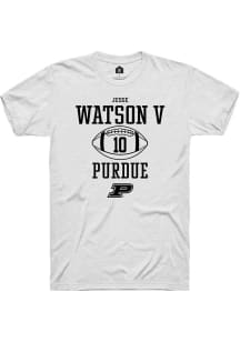 Jesse Watson V  Purdue Boilermakers White Rally NIL Sport Icon Short Sleeve T Shirt