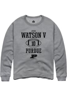 Jesse Watson V  Rally Purdue Boilermakers Mens Graphite NIL Sport Icon Long Sleeve Crew Sweatshirt
