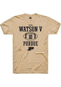 Jesse Watson V  Purdue Boilermakers Gold Rally NIL Sport Icon Short Sleeve T Shirt