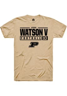 Jesse Watson V  Purdue Boilermakers Gold Rally NIL Stacked Box Short Sleeve T Shirt
