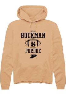 Nolan Buckman  Rally Purdue Boilermakers Mens Gold NIL Sport Icon Long Sleeve Hoodie