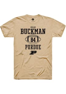 Nolan Buckman  Purdue Boilermakers Gold Rally NIL Sport Icon Short Sleeve T Shirt