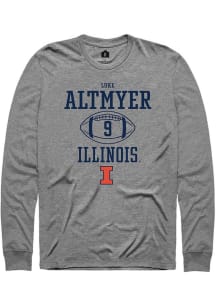Luke Altmyer  Illinois Fighting Illini Graphite Rally NIL Sport Icon Long Sleeve T Shirt
