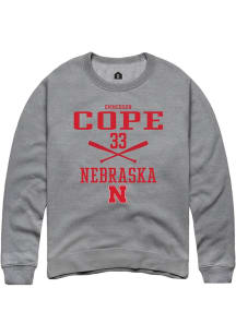 Emmerson Cope  Rally Nebraska Cornhuskers Mens Graphite NIL Sport Icon Long Sleeve Crew Sweatshirt