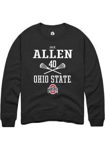 Jack Allen  Rally Ohio State Buckeyes Mens Black NIL Sport Icon Long Sleeve Crew Sweatshirt
