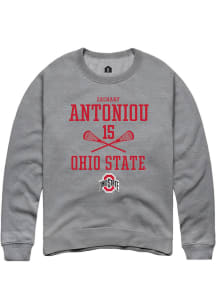 Zachary Antoniou  Rally Ohio State Buckeyes Mens Graphite NIL Sport Icon Long Sleeve Crew Sweatshi..
