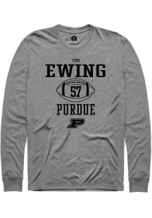 Tom Ewing  Purdue Boilermakers Graphite Rally NIL Sport Icon Long Sleeve T Shirt