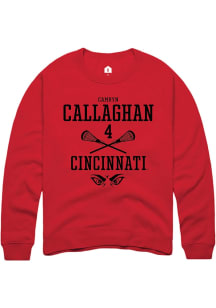 Camryn Callaghan  Rally Cincinnati Bearcats Mens Red NIL Sport Icon Long Sleeve Crew Sweatshirt