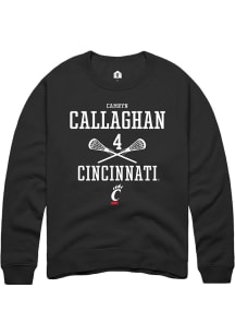 Camryn Callaghan  Rally Cincinnati Bearcats Mens Black NIL Sport Icon Long Sleeve Crew Sweatshirt