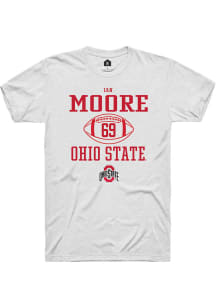 Ian Moore  Ohio State Buckeyes White Rally NIL Sport Icon Short Sleeve T Shirt