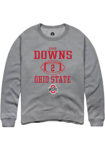 Caleb Downs  Rally Ohio State Buckeyes Mens Graphite NIL Sport Icon Long Sleeve Crew Sweatshirt