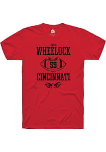 Jake Wheelock  Cincinnati Bearcats Red Rally NIL Sport Icon Short Sleeve T Shirt