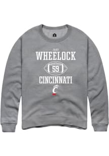 Jake Wheelock  Rally Cincinnati Bearcats Mens Graphite NIL Sport Icon Long Sleeve Crew Sweatshirt