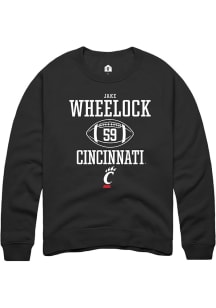 Jake Wheelock  Rally Cincinnati Bearcats Mens Black NIL Sport Icon Long Sleeve Crew Sweatshirt