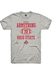 Deontae Armstrong  Ohio State Buckeyes Ash Rally NIL Sport Icon Short Sleeve T Shirt