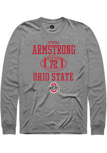Deontae Armstrong  Ohio State Buckeyes Graphite Rally NIL Sport Icon Long Sleeve T Shirt