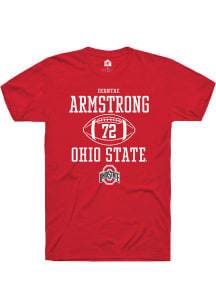 Deontae Armstrong  Ohio State Buckeyes Red Rally NIL Sport Icon Short Sleeve T Shirt