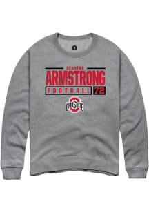 Deontae Armstrong  Rally Ohio State Buckeyes Mens Graphite NIL Stacked Box Long Sleeve Crew Sweats..