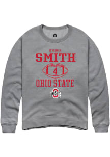 Jeremiah Smith  Rally Ohio State Buckeyes Mens Graphite NIL Sport Icon Long Sleeve Crew Sweatshirt