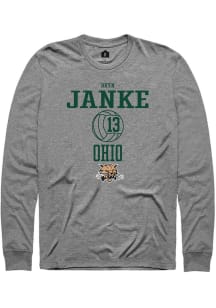 Bryn Janke  Ohio Bobcats Graphite Rally NIL Sport Icon Long Sleeve T Shirt