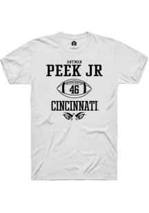 Antwan Peek Jr.  Cincinnati Bearcats White Rally NIL Sport Icon Short Sleeve T Shirt