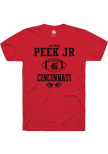 Antwan Peek Jr.  Cincinnati Bearcats Red Rally NIL Sport Icon Short Sleeve T Shirt