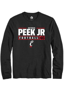 Antwan Peek Jr.  Cincinnati Bearcats Black Rally NIL Stacked Box Long Sleeve T Shirt