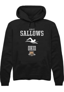Ashley Sallows  Rally Ohio Bobcats Mens Black NIL Sport Icon Long Sleeve Hoodie