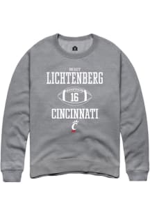 Brady Lichtenberg  Rally Cincinnati Bearcats Mens Graphite NIL Sport Icon Long Sleeve Crew Sweatsh..