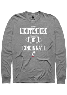 Brady Lichtenberg  Cincinnati Bearcats Graphite Rally NIL Sport Icon Long Sleeve T Shirt